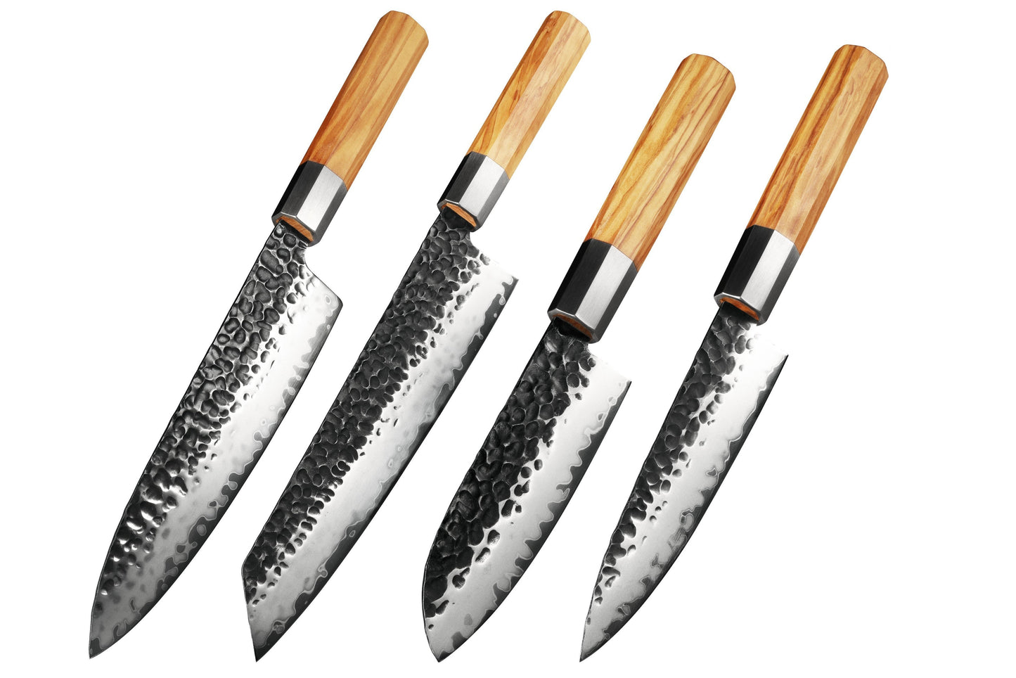 Olive wood. 4-delt sæt